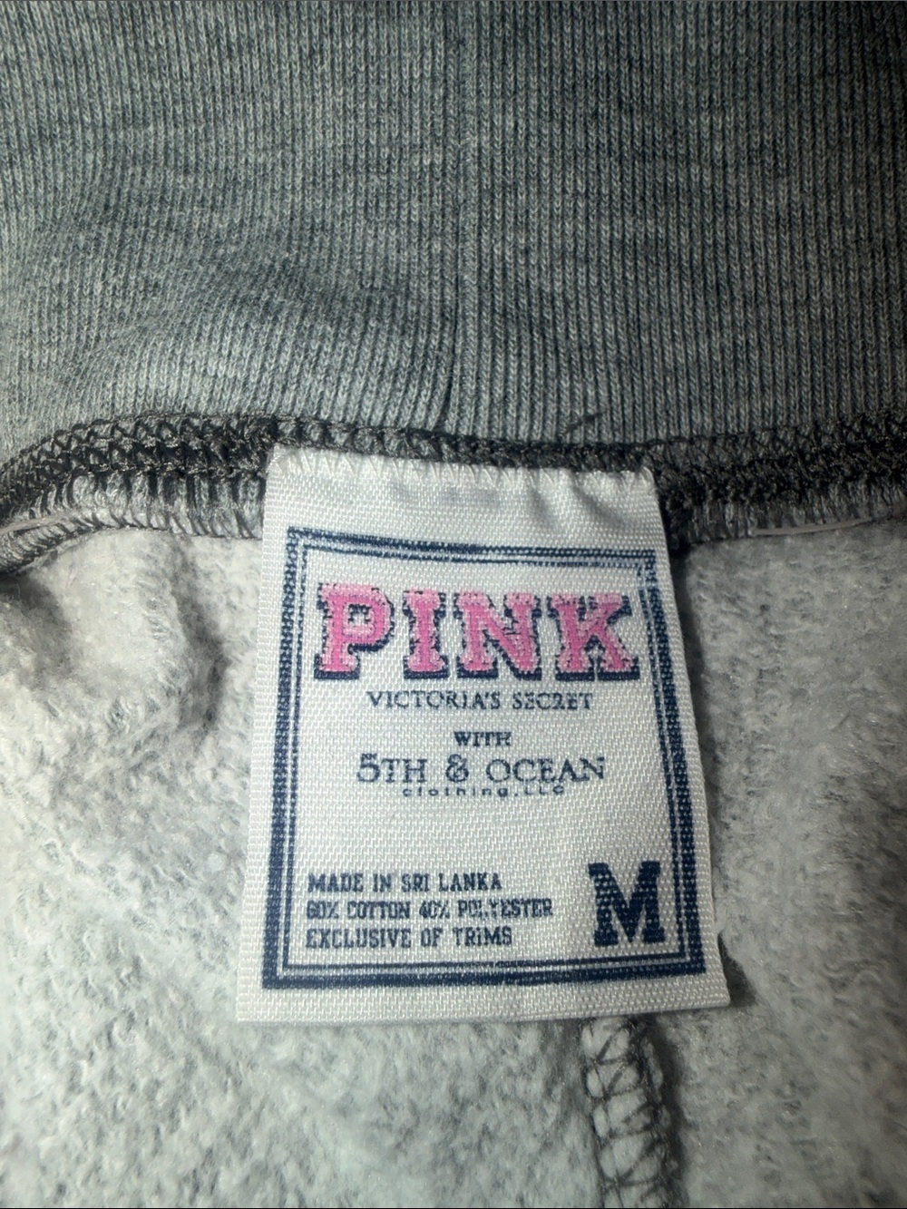 PINK Victoria's Secret Gray Hoodie & Boot‑Cut Sweatpants with Maroon Logo - Picture 6 of 7